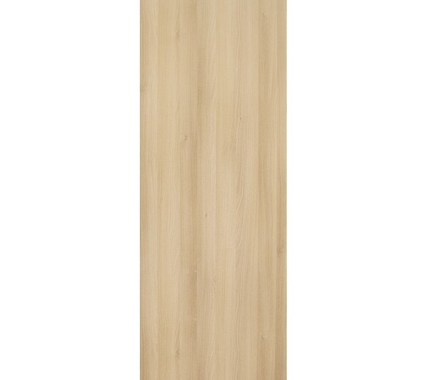 GD MENUISERIES - Porte Coulissante Décor Chêne Naturel Honey Oak  H204 x L73 cm, Rail alu Bandeau Blanc - large