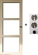 GD MENUISERIES - Porte Coulissante Ayous Vitrage transparent H204 x L83 cm, coquilles, tire doigt - vignette