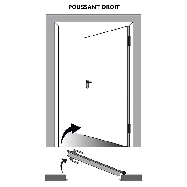 GD MENUISERIES - Bloc porte Décor Noyer Light Walnut H204 x L73 cm Côte Tableau P.Droit - large