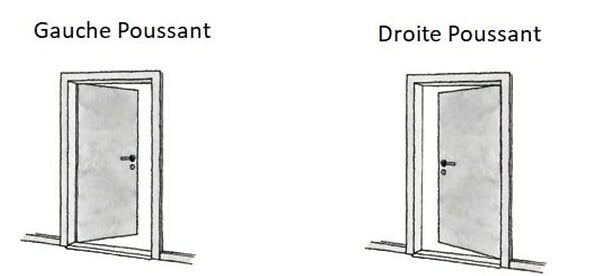 GD MENUISERIES - Bloc Porte Atelier placage chene H204 x L73 cm Côte Tableau P.Droit, Poignee Pomerol - large