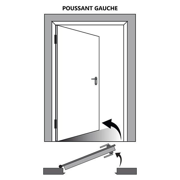 GD MENUISERIES - Bloc porte Blanc Pur Lacdor  H204 x L83 cm Côte Tableau P.Gauche - large