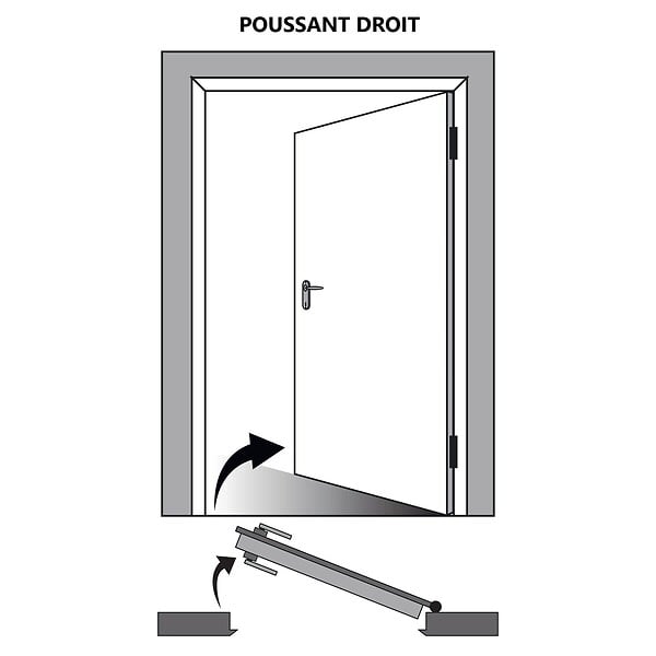 GD MENUISERIES - Bloc porte Décor Noyer Light Walnut H204 x L83 cm Côte Tableau P.Droit - large