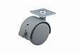 CENTRALE BRICO - Roulette de meuble 50mm plaquette frein gris - vignette