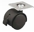 CENTRALE BRICO - Roulette de meuble 30mm plaquette frein noir - vignette