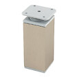 CENTRALE BRICO - Pied de meuble FA009 100 mm réglable imitation inox/plast gris - vignette