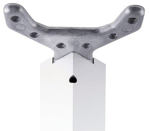 CENTRALE BRICO - Pied de table TA001 710/60x60mm alu anodisé - réglable - large