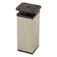 CENTRALE BRICO - Pied de meuble FA009 100 mm réglable imitation inox/noir plastique - vignette