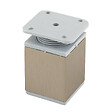 CENTRALE BRICO - Pied de meuble FA009 60 mm réglable imitation inox/plast gris - vignette