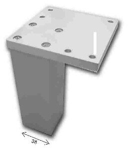 CENTRALE BRICO - Pied de meuble FA006 100mm chrome mat - large