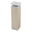 CENTRALE BRICO - Pied de meuble FA009 150 mm réglable imitation inox/plast gris - vignette