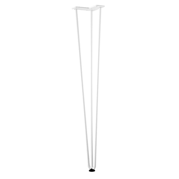 CENTRALE BRICO - Pied de table TS003 710mm blanc brillant - large