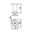 CENTRALE BRICO - Pied de meuble FS010 102mm noir mat - vignette
