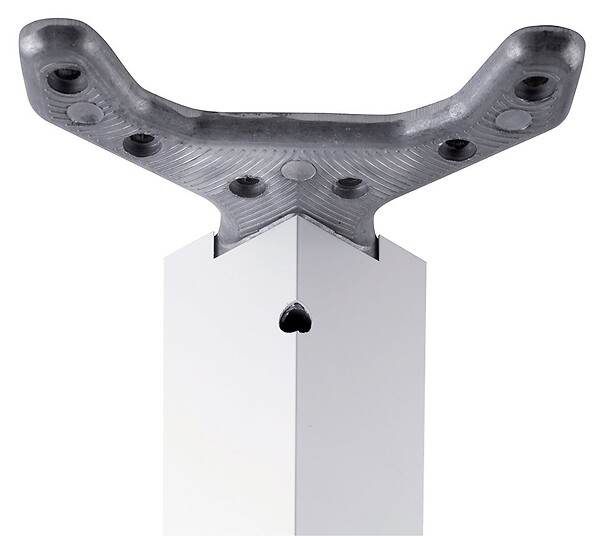 CENTRALE BRICO - Pied de table TA001 710/60x60mm blanc brillant - réglable - large