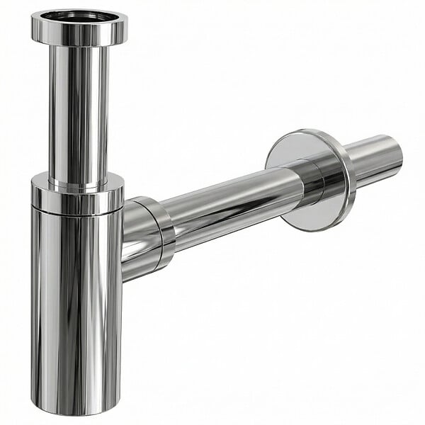 ALCA - Siphon de lavabo universel design 100% métal chromé (A400) - large