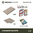RO'MA NATURE - KIT COMPLET - Margelles pour piscine 8x4m en Travertin Gris (avec colle, joint, hydrofuge ...) - vignette