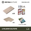 RO'MA NATURE - KIT COMPLET - Margelles pour piscine 6x3m en Pierre Egypte Beige (avec colle, joint, hydrofuge ...) - vignette