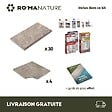 RO'MA NATURE - KIT COMPLET - Margelles pour piscine 6x3m en Travertin Gris (avec colle, joint, hydrofuge ...) - vignette