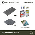 RO'MA NATURE - KIT COMPLET - Margelles pour piscine 8x4m en Pierre Egypte Gris (avec colle, joint, hydrofuge ...) - vignette