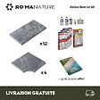 RO'MA NATURE - KIT COMPLET - Margelles pour piscine 10x5m en Pierre Adana Gris Bleu (avec colle, joint, hydrofuge ...) - vignette