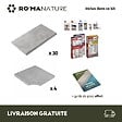 RO'MA NATURE - KIT COMPLET - Margelles pour piscine 6x3m en Pierre Atlas Gris (avec colle, joint, hydrofuge ...) - vignette