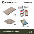 RO'MA NATURE - KIT COMPLET - Margelles pour piscine 10x5m en Travertin Gris (avec colle, joint, hydrofuge ...) - vignette