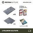 RO'MA NATURE - KIT COMPLET - Margelles pour piscine 4x4m en Pierre Adana Gris Bleu (avec colle, joint, hydrofuge ...) - vignette