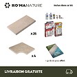 RO'MA NATURE - KIT COMPLET - Margelles pour piscine 4x4m en Pierre Egypte Beige (avec colle, joint, hydrofuge ...) - vignette