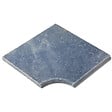 RO'MA NATURE - Margelle angle rentrant Pierre d'Adana Gris Bleu 45,5x45,5x3 cm Bord 1/2 Rond (à l'unité) - vignette