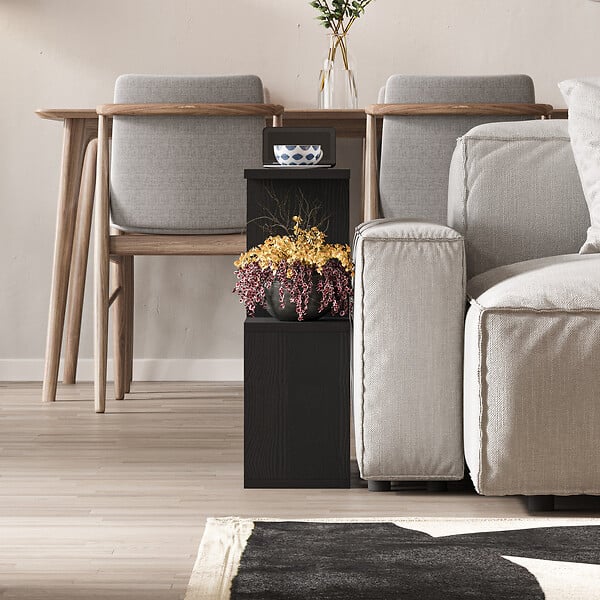HABITAT ET JARDIN - Table basse en bois "Homemania" - 60 x 20 x 60 cm - Bois Noir - large