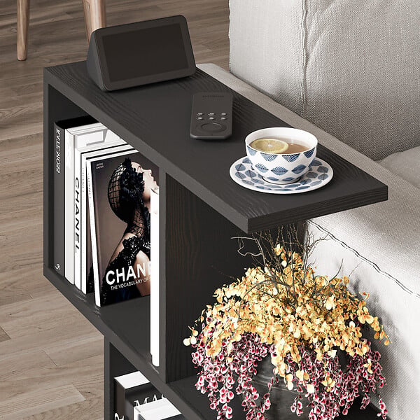 HABITAT ET JARDIN - Table basse en bois "Homemania" - 60 x 20 x 60 cm - Bois Noir - large