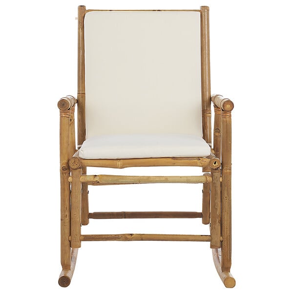 BELIANI - Fauteuil à bascule de jardin FRIGOLE Bambou Marron - large