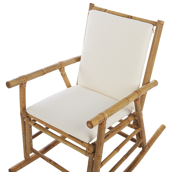 BELIANI - Fauteuil à bascule de jardin FRIGOLE Bambou Marron - large