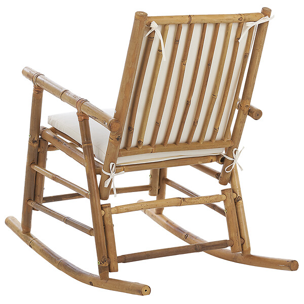BELIANI - Fauteuil à bascule de jardin FRIGOLE Bambou Marron - large