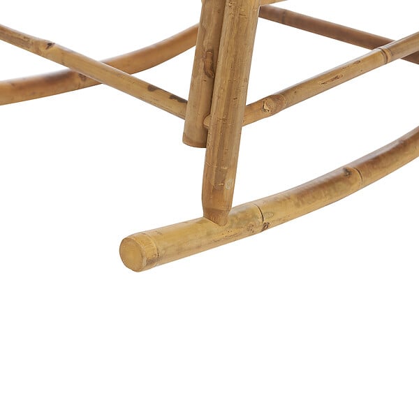 BELIANI - Fauteuil à bascule de jardin FRIGOLE Bambou Marron - large