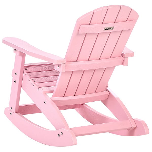 BELIANI - Fauteuil à bascule pour enfants ADIRONDACK Rose pastel - large