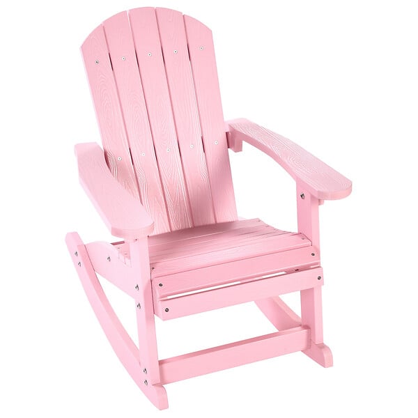 BELIANI - Fauteuil à bascule pour enfants ADIRONDACK Rose pastel - large