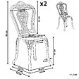 BELIANI - Lot de 2 chaises de jardin BOVINO Métal Marron foncé - vignette