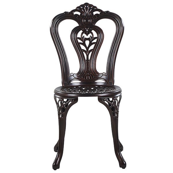 BELIANI - Lot de 2 chaises de jardin BOVINO Métal Marron foncé - large