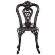 BELIANI - Lot de 2 chaises de jardin BOVINO Métal Marron foncé - vignette