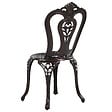 BELIANI - Lot de 2 chaises de jardin BOVINO Métal Marron foncé - vignette