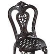 BELIANI - Lot de 2 chaises de jardin BOVINO Métal Marron foncé - vignette