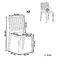 BELIANI - Lot de 2 chaises de jardin SERSALE Matière synthétique Blanc - vignette
