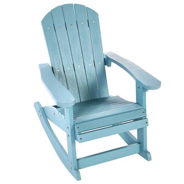 BELIANI - Fauteuil à bascule pour enfants ADIRONDACK Bleu clair - large