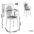 BELIANI - Lot de 2 chaises de jardin CILENTO Métal Gris - vignette
