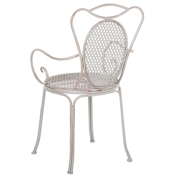 BELIANI - Lot de 2 chaises de jardin CILENTO Métal Gris - large