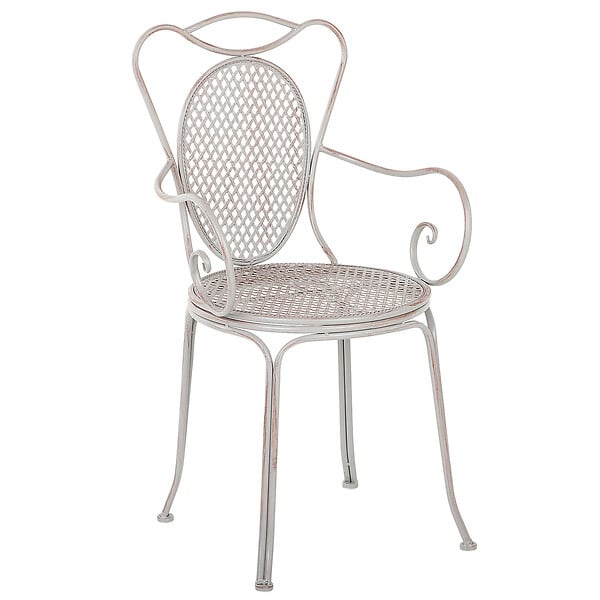 BELIANI - Lot de 2 chaises de jardin CILENTO Métal Gris - large