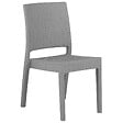 BELIANI - Lot de 2 chaises de jardin FOSSANO Matière synthétique Gris clair - vignette