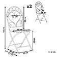 BELIANI - Lot de 2 chaises de jardin ALBINIA Métal Rouge Bordeaux - vignette