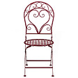 BELIANI - Lot de 2 chaises de jardin ALBINIA Métal Rouge Bordeaux - vignette