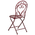 BELIANI - Lot de 2 chaises de jardin ALBINIA Métal Rouge Bordeaux - vignette